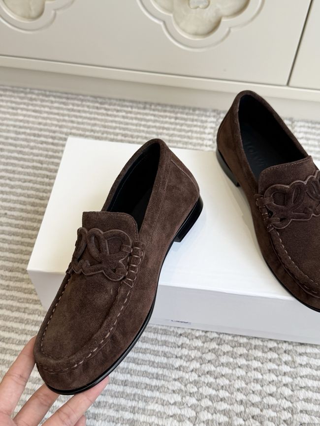 Loewe Suede cowhide Double L loafers VL290-3