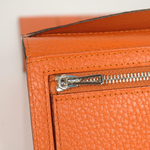 Hermes Bearn Japonaise Smooth Leather Tri-Fold Wallet H308 Orange Hermes Bearn Japonaise Smooth Leather Tri-Fold Wallet H308 Orange