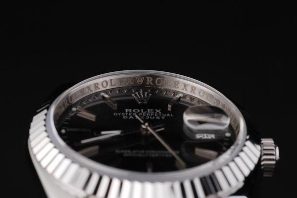 Rolex Datejust Silver Black Stainless Steel Watch-RD2411 Rolex Datejust Silver Black Stainless Steel Watch-RD2411